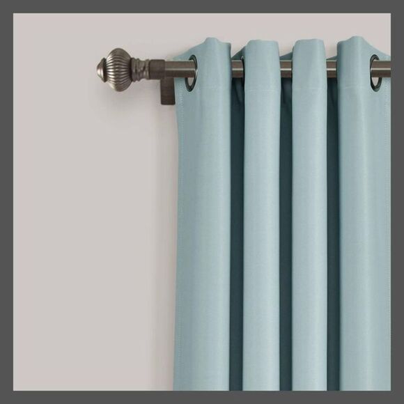 Lush Decor - Set of 2 (84"x52") Insulated Grommet Top Blackout  Blue - Picture 2 of 4